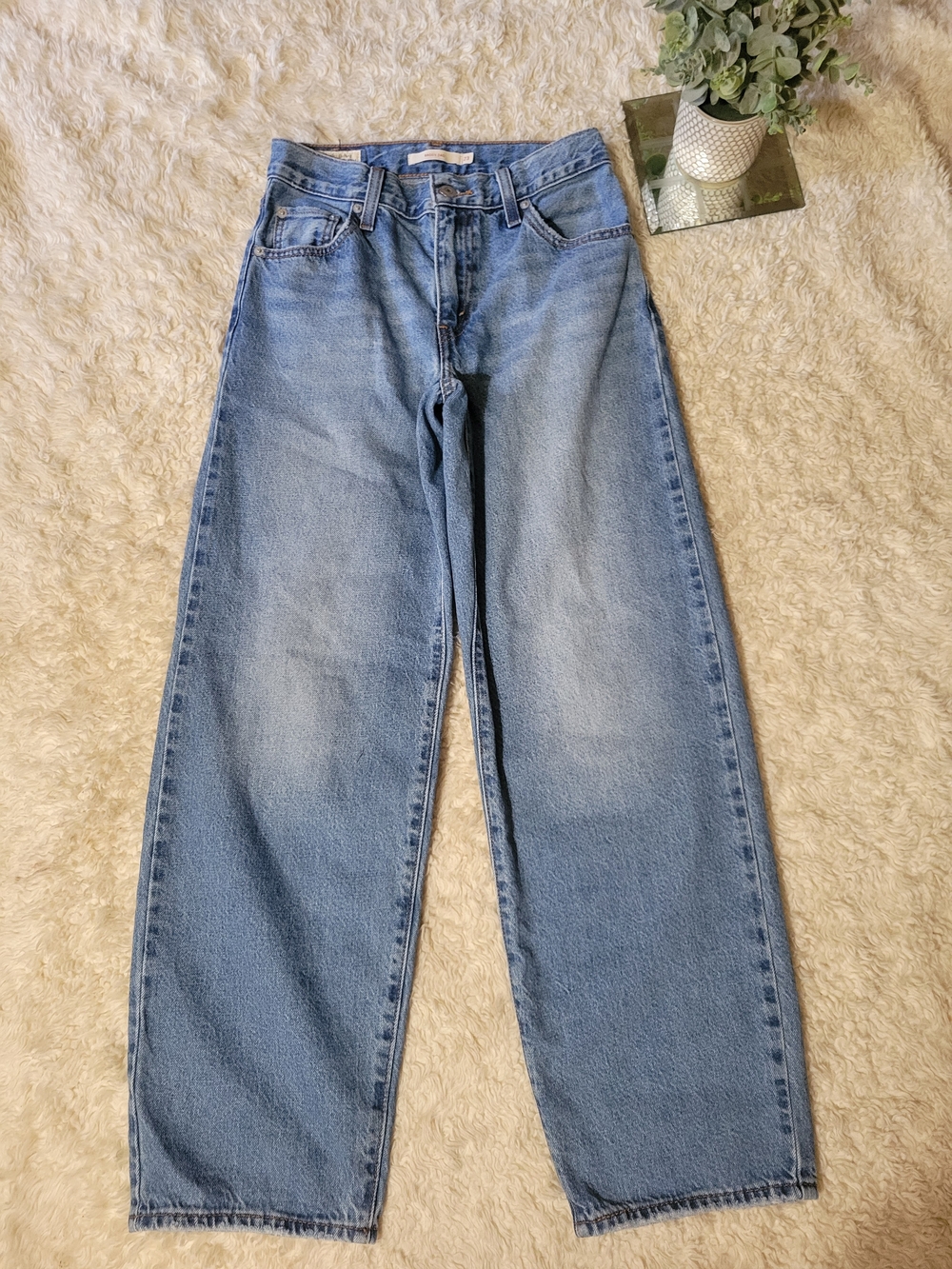 Levi's Baggy Dad Jeans Medium Blue Size 23 | W23 X L27